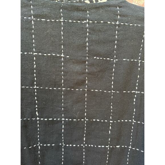Sam Hilu Art to Wear‎ Jacket Reversible Tribal Button Up Women’s XL Black Cream - Picture 12 of 14